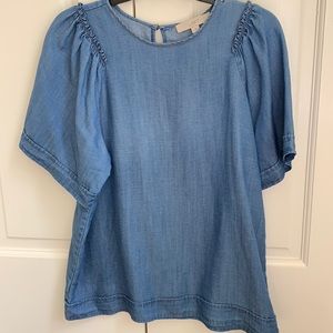 Loft Chambray Top